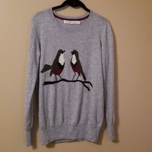 Gray Sweater With Birds